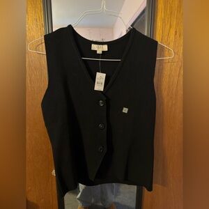 LOFT Classic Black Sleeveless Vest